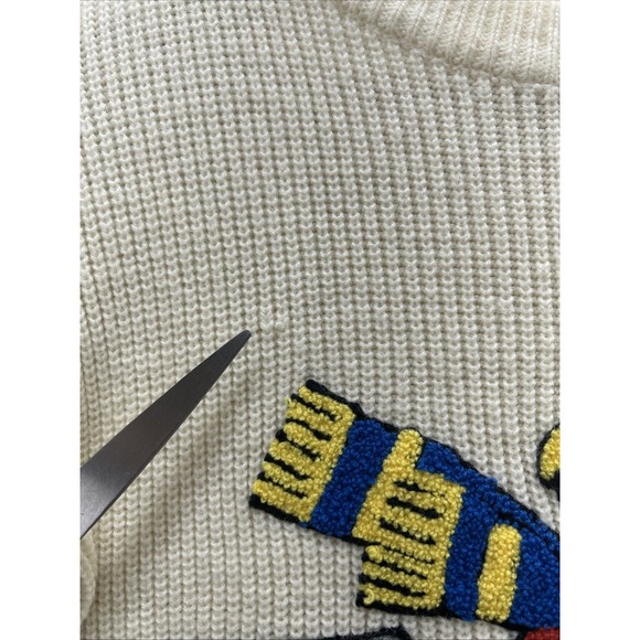 Vtg 70's Disney Donald Duck Skating Sweater American Characters Girl Medium READ - Picture 4 of 8